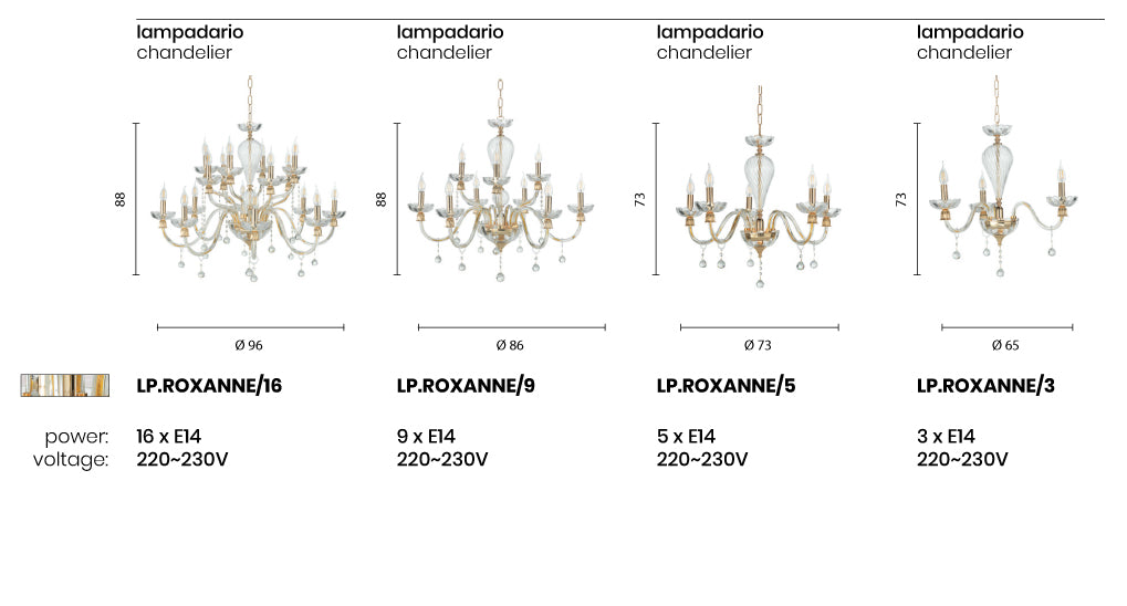 Lampadario Roxanne